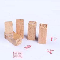 Cerâmica textura de madeira selo ferramenta de gravação padrão floral impressão mão esculpida selo bloco de madeira cerâmica diy ferramentas modelagem argila - Image 5