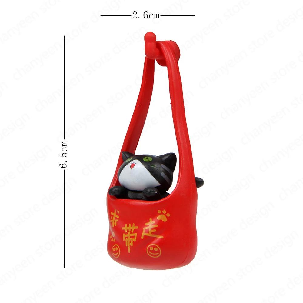 Frigorífico miniatura adesivos para crianças, ornamento gato, gatinho estátua, decoração para casa, acessórios de cozinha, presente para crianças - Image 1