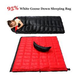 Goose Down Sleeping Bag para homens, sacos ultraleves, camping, turismo, caminhadas, inverno, 95% - Image 1