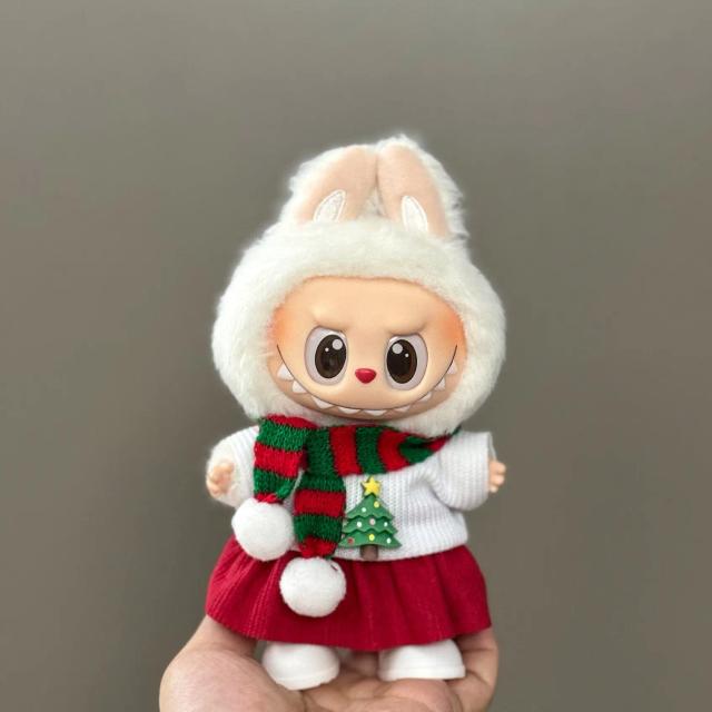 Labubu Conjunto Cervo Natal Vermelho 17cm