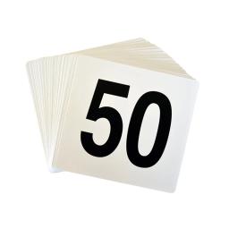 Cartões de número de marcador de mesa de plástico branco 1-100 números de mesa pretos em branco casamento restaurante bar para banquetes ou mesas de pôquer - Image 5