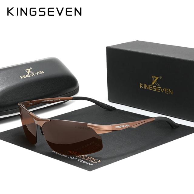 Óculos de Sol KINGSEVEN Polarizados UV400 com Lente Espelhada para Condução - Estilo Unissex e Design de Aviação