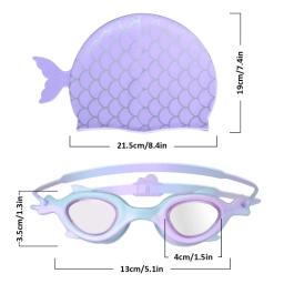 Silicone Cap infantil óculos de natação, adequado para meninos e meninas, equipamentos esportivos aquáticos - Image 6