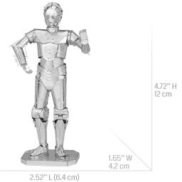 C- 3PO 3D Puzzle Metal Modelo Kits DIY Laser Cut Puzzles Jigsaw Toy Para Crianças - Image 6