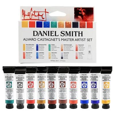 Daniel Smith Tinta Aquarela Profissional 5ml - Set de Cores Minerais de Alvaro Jean Haines com Pincel de Pintura