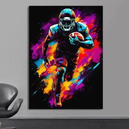 Pintura de lona Cartaz para Sala, Graffiti, Futebol, Basquete, Rugby, Samurai, Soldados Dragão, Capacete Racing, Home Decor - Image 2