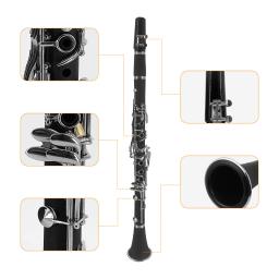 Bb-Binocular ABS Clarinete Set, Clarinete Profissional, Ebonite Instrumento de Sopros, 10 palhetas Chave de fenda, Bracket Handbag - Image 3