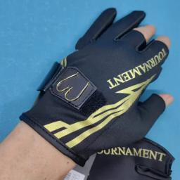 Anti-Slip couro Fly pesca luvas, anti-derrapante, metade do dedo, esportes ao ar livre, camping, caminhadas, ciclismo, 1 par - Image 4