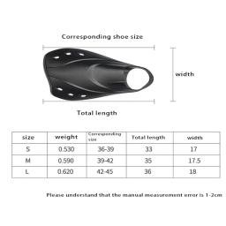 Short Blade Fins Flippers para adultos, bolso leve com pé cheio, tamanho de viagem, mergulho, mergulho - Image 3