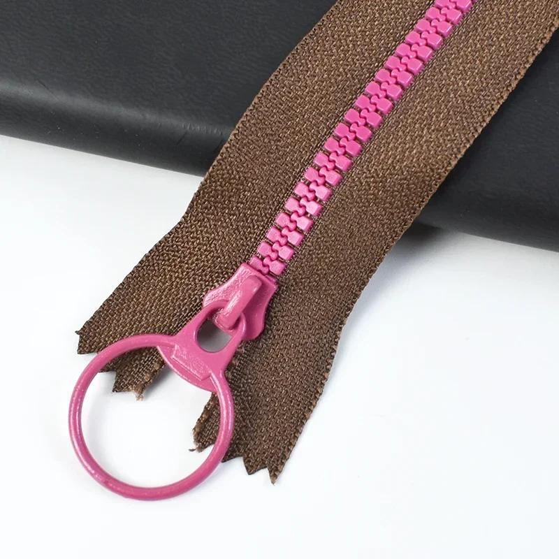 3/5 pces 3 #15-40cm fechos de resina o anel zíper sliders saco bolso decoração zips kit de reparação diy acessórios de costura de vestuário - Image 1