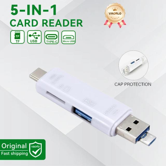 Leitor de Cartão 6 em 1 USB 3.0 Tipo-C Multifuncional