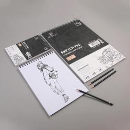 Bloco de desenho para Sketchbook Profissional, Papel Sem Ácido, Ideal para Mídia Seca, Perfeito para Iniciantes, A3, A4, A5, 24 Folhas, 160gsm - Image 5