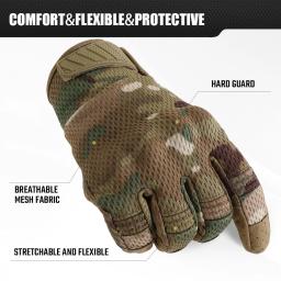 Luvas táticas tela sensível ao toque esportes ao ar livre ciclismo caminhadas acampamento caça tiro combate airsoft trabalho antiderrapante equipamentos de proteção - Image 3