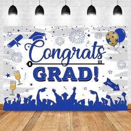 Feliz Graduação Festa Banner Backdrop, Parabéns Personalizado Classe Grad de 2024, Pós-Graduação Fotografia Cartaz, Decoração De Fundo - Image 2