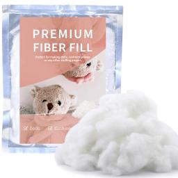 Enchimento de Poliéster e Fibra de Recheio, Fiberfill de Poliéster Premium para Animais Recheados e Projetos DIY, 1,8 a 19,4 oz - Image 1