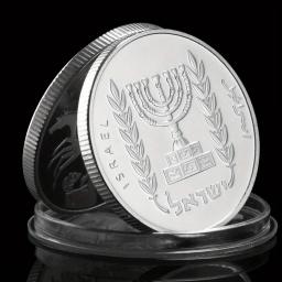 Moeda de História Bíblica Banhada a Prata Colecionável, Coleção de Moedas Comemorativas, Elias no Whirlwind Lembrança - Image 5