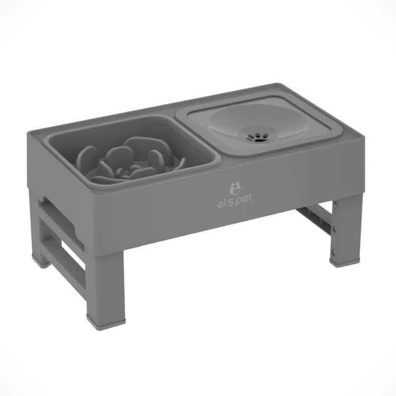 ELS-Tigelas elevadas para cães de estimação, tigela ajustável, alimentador lento, tigela de água para cães, sem derramamento para cães e animais - Image 1