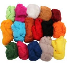 Lã felting fio roving fibra artesanato agulha mão conjunto de rosca tricô mistura diyfeltwoolen weavingtool material velo grosso - Image 2