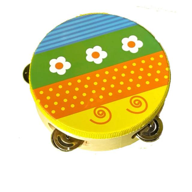 Desenho Animado de Mão em Forma de Tambor: Pandeiro Divertido e Instrumento de Percussão para Crianças, Presente Musical para Bebês e Brinquedos de Música, 1x6 polegadas