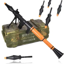 Plastic Toy Grenade Launcher para crianças, Bazooka Tactical Airsoft Launcher, RPG-7 Kit, Soft Bullet Game Device, Cosplay Props, Presentes - Image 1