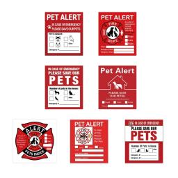 Adesivo alerta interno para animais estimação, etiquetas aviso à prova d'água duráveis, para cães gatos, decalques - Image 1