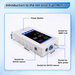 Resoxy portátil monitor de sinais vitais casa hospital ucu monitor de paciente clínico spo2 nibp temp pr monitor para veterinário humano - Image 3