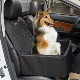 Capa protetora para banco de carro para cachorro, capa de assento para carro 2 em 1 para cães, cesta com tecido à prova d'água para cães no carro - Image 1