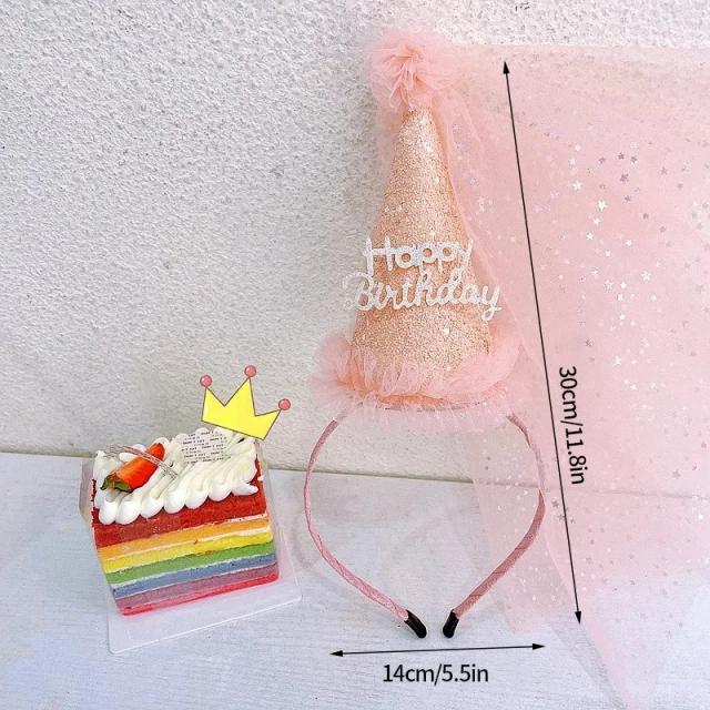 Chapéu de Festa Decorativo para Aniversário e Chá de Bebê com Tema Margarida - Ideal para Bebês de 1 Ano