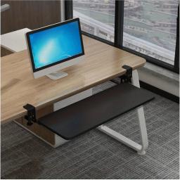 Ergonômico deslizante sob mesa teclado bandeja, braçadeira, plataforma do mouse, retrátil, undermount gaveta, sem ferramentas, atacado, 1pc - Image 3