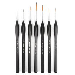 D- conjunto de pincéis de pintura em miniatura, pincel para detalhe fino, arte, acrílico, color, óleo, modelos, 7 pcs - Image 1