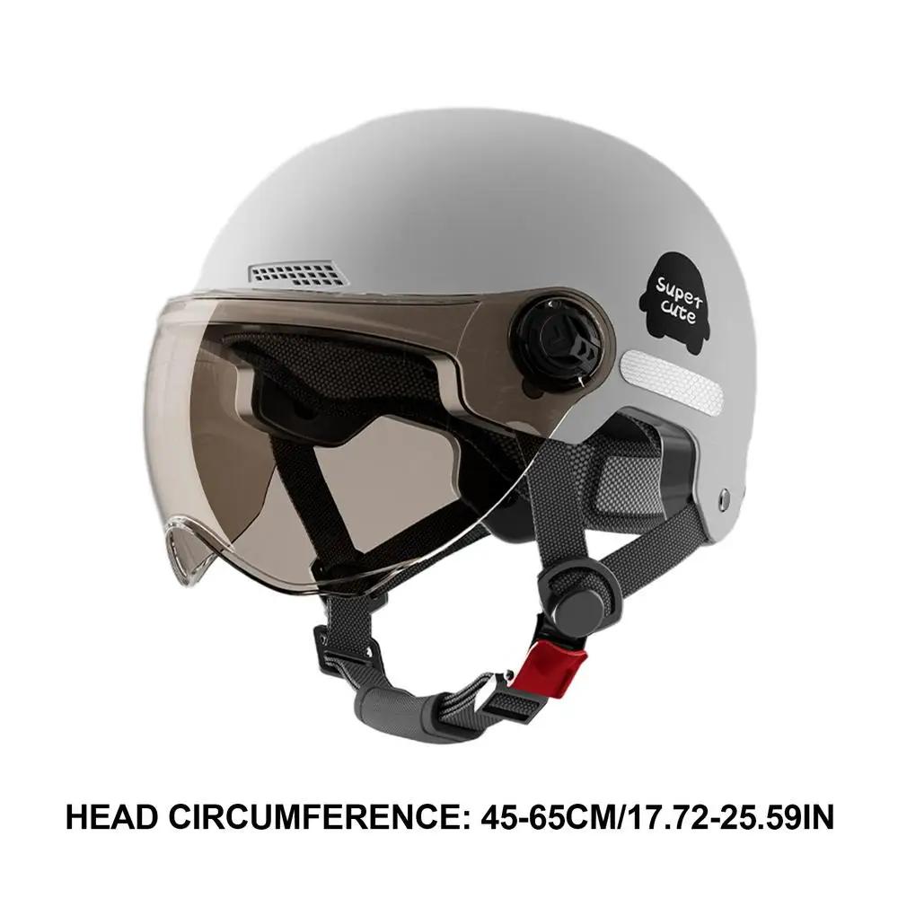 Capacete de bicicleta elétrica com forro destacável Capacete de bicicleta leve Capacete de scooter ajustável Acessórios de ciclismo respirável - Image 1