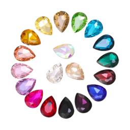 Gota de água Teardrop Forma Cristal De Vidro, cola em contas de strass, DIY Artesanato Photo Frame, cores agradáveis, 10x14, 13x18 - Image 1
