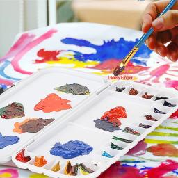 Caixa de Paleta de Pintura Dobrável Portátil, Paleta Aquarela Hermética, Hidratante Premium, Dobrável, Viagem, 18% e 2 Áreas de Mistura - Image 6