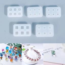 Moldes de silicone para DIY Fazer Jóias, Brincos e Pingentes, UV Resina Epóxi Molde, Cubo Bola Beads, Molde de Fundição, Colar, 6 Grid - Image 2
