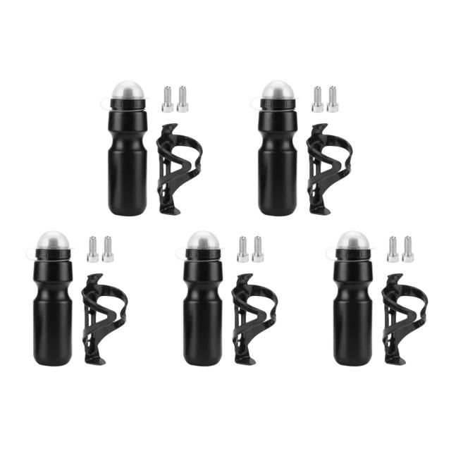 Garrafa de Água para Bicicleta com Gaiola e Parafusos, Ideal para Ciclismo e Esportes ao Ar Livre, Capacidade de 650ml, Disponível em Kits de 1 a 5 Unidades