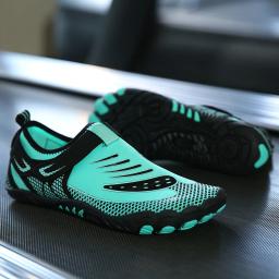 Sapatos aquáticos de praia com pano de malha aérea, natação de surf ao ar livre, fita mágica, cinco dedos, calçado descalço - Image 2