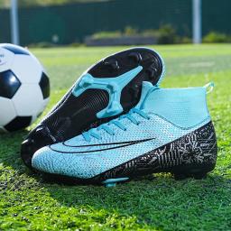 Tamanho 35-45 homens meninos sapatos de futebol botas de tornozelo alto crianças chuteiras treinamento esporte tênis sapatos de futebol - Image 3