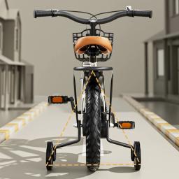 12 Polegada crianças crianças bicicleta com rodas de treinamento & cesta criança crianças bicicleta para idades 3-7 anos de idade meninos meninas trem - Image 5