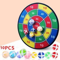 Montessori DartBoard Sticky Ball Target, Brinquedo do jogo de tiro, Ventosa, Lance bola, Catch Interactive Toy, Pai-Filho, 3.4cm, 10Pcs - Image 1