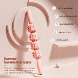 Vara de massagem rolo bezerro massagem muscular rolo cervical pescoço ombro volta muscular relaxante yoga lobo dentes vara - Image 6