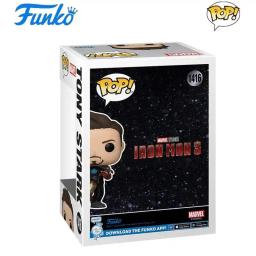 Figura de ação do Homem de Ferro da Marvel Funko POP Tony Stark # 130 figuras de edição limitada modelo brinquedos colecionáveis bonecas decoração de mesa - Image 4