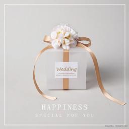 Caixa De Doces Transparente Com Fita De Flores Artificiais, Lembranças De Casamento Para Convidados, Drageias Matte, Caixa De Chocolate Para O Batismo - Image 6