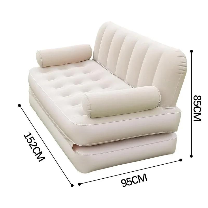 Sofá-cama preguiçoso inflável ao ar livre, bomba elétrica Inflation, colchão de ar dobrável para acampar - Image 1