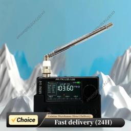 Rádio AMNVOLT V4 ATS MINI com Suporte e Amplificador de Fone de Ouvido Si4732 DSP, Tela IPS de 1.9 polegadas para Caminhadas, Trilhas e Acampamentos - Image 1