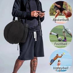 Bolsa de ombro única e dupla ajustável Bolsa de armazenamento de futebol Bolsa de basquete Sacos de ombro de voleibol Mochila de bola - Image 4