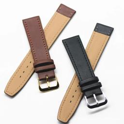 Pulseira de couro pu para homens e mulheres, 22mm/20mm/18mm/16mm/14mm/12mm/10mm, pulseira de relógio de substituição artesanal - Image 5