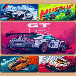 Mouse Pad antiderrapante para jogadores de computador, Rally Sports GTR, carro de corrida Mousepad, impressão HD, borda de bloqueio, teclado, PC, mesa, XXL90 x 40cm - Image 1