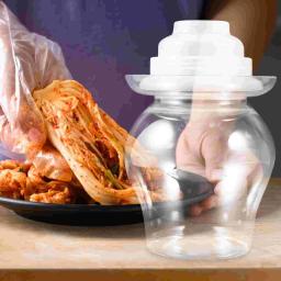 Garrafa De Recipiente De Plástico Para Fermentação De Alimentos, Frascos De Alimentos Domésticos, Kimchi Jar, Legumes Fermentando Pickle - Image 3