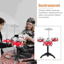 Instrumento de Percussão para Crianças, Jazz Drum Set, 3 Tambores, Brinquedo Educativo, Iniciantes, Montessori, Presente de Aniversário - Image 3