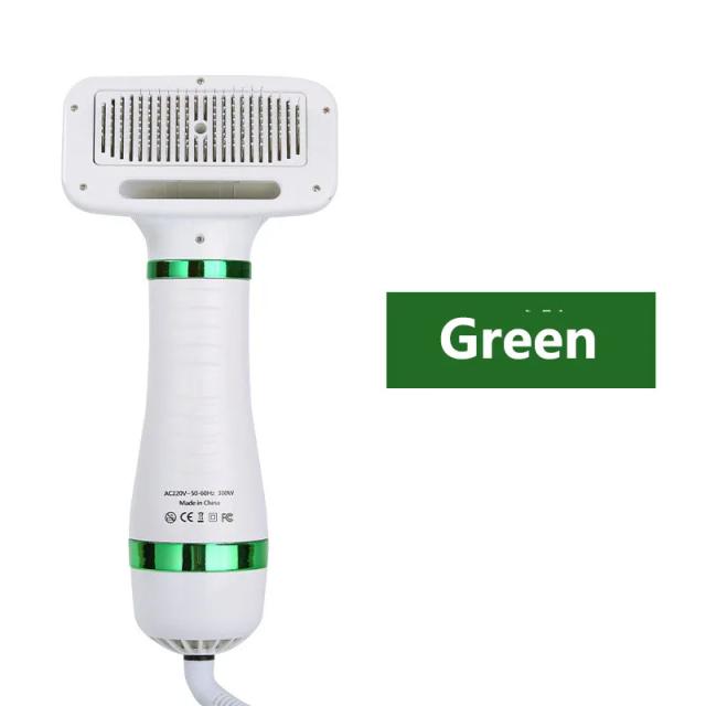 Secador Pet 2 em 1 com Escova Slicker: Grooming Profissional e Ventilador Portátil para Cães e Gatos
